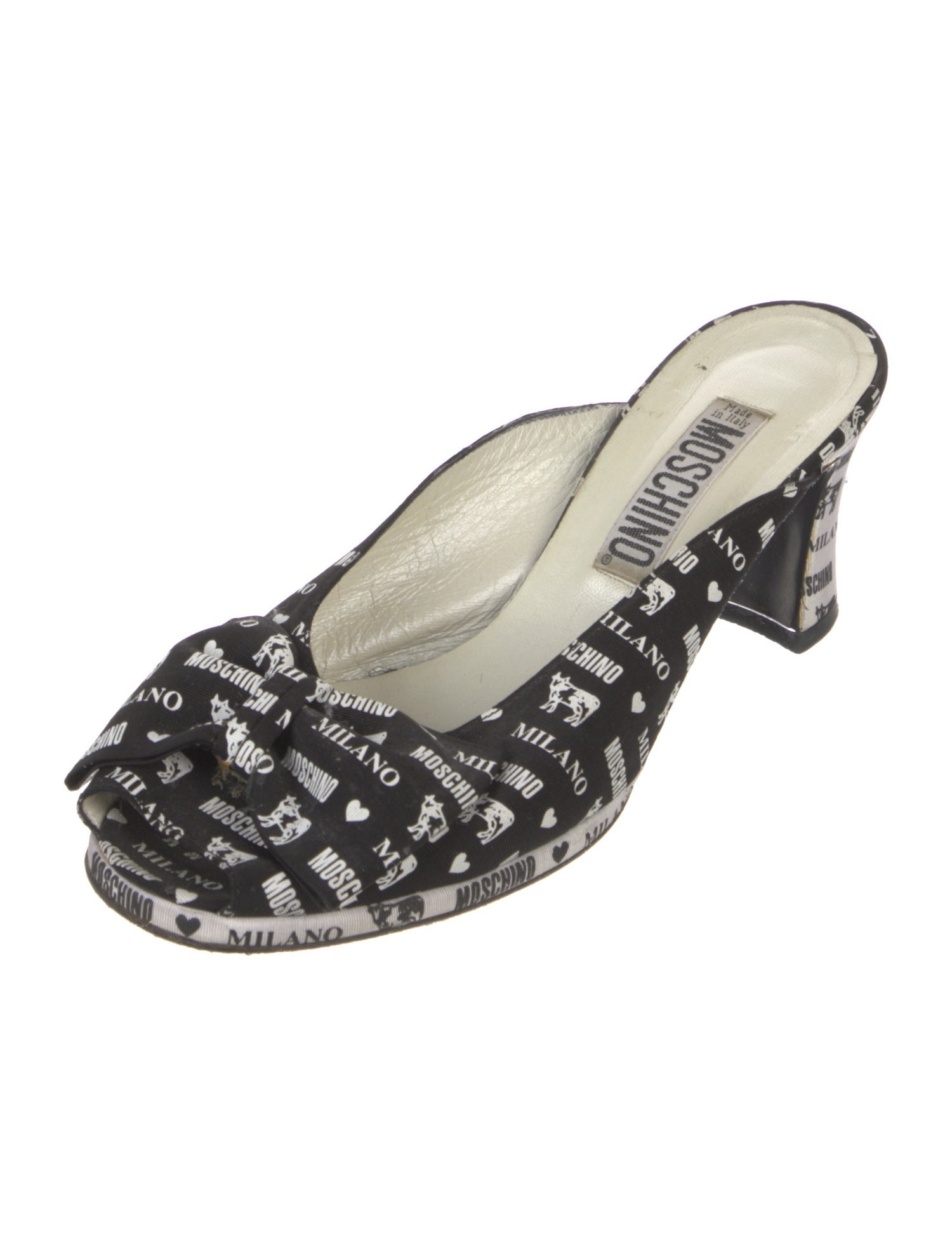 Moschino Canvas Printed Slides