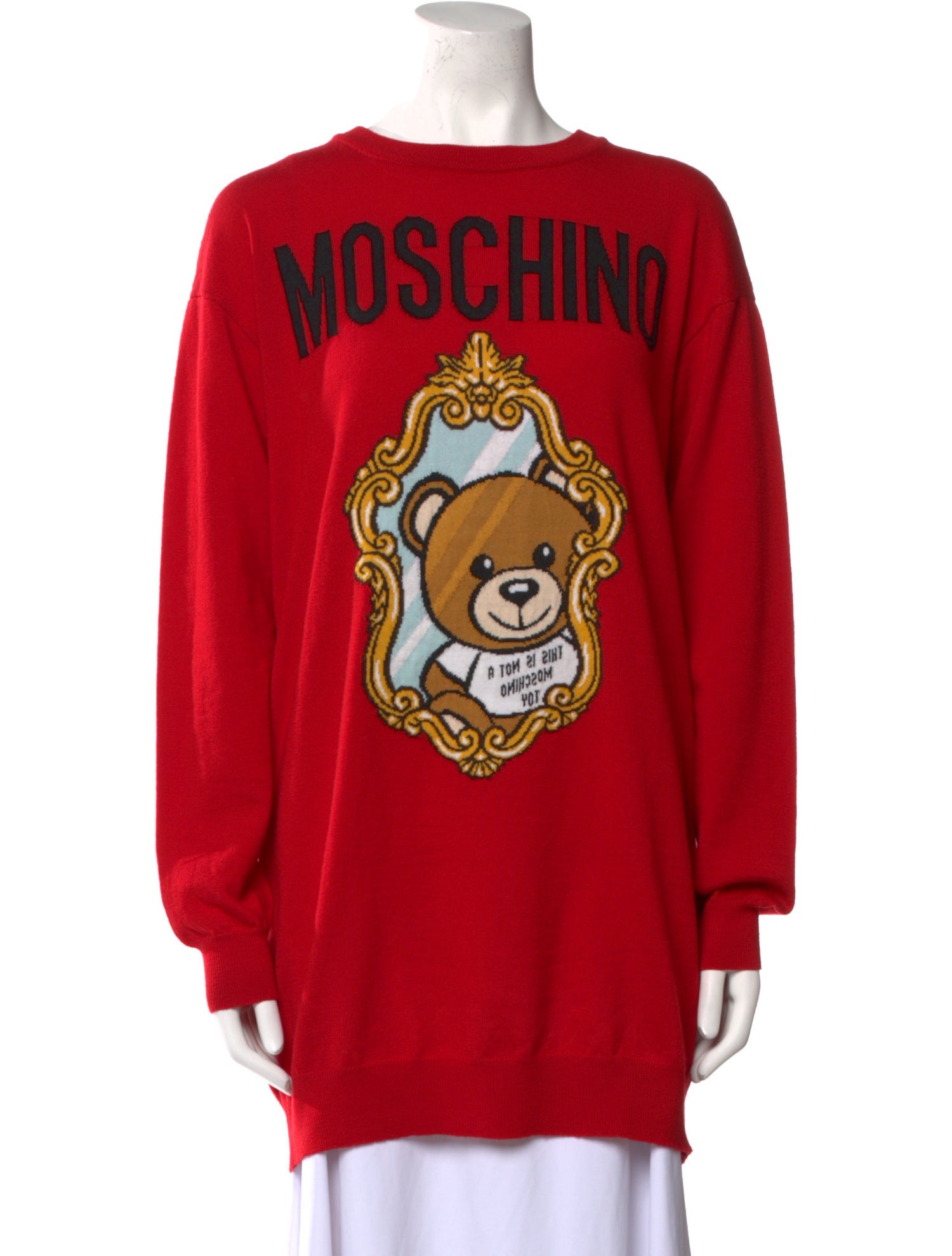 Moschino Virgin Wool Graphic Print Sweater