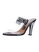 Moschino Leather Graphic Print Slides