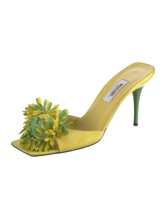 Moschino Satin Printed Slides