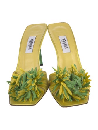 Moschino Satin Printed Slides