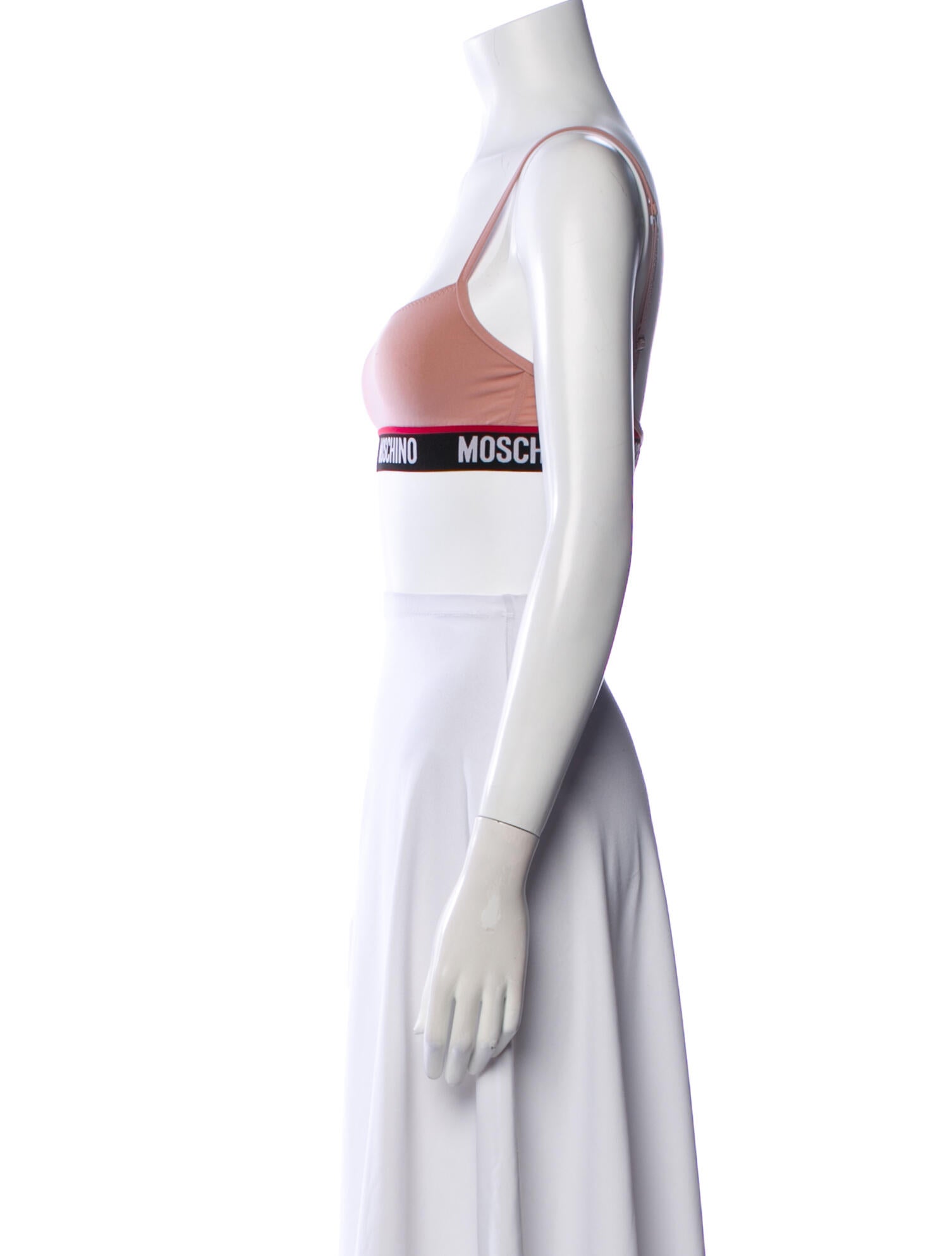 Moschino Graphic Print Square Neckline Crop Top