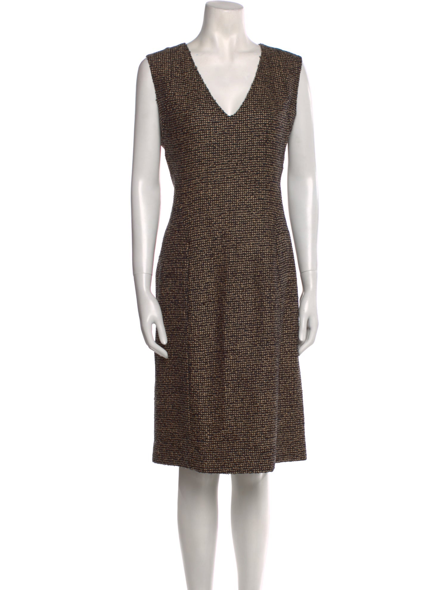 Moschino Tweed Pattern Knee-Length Dress