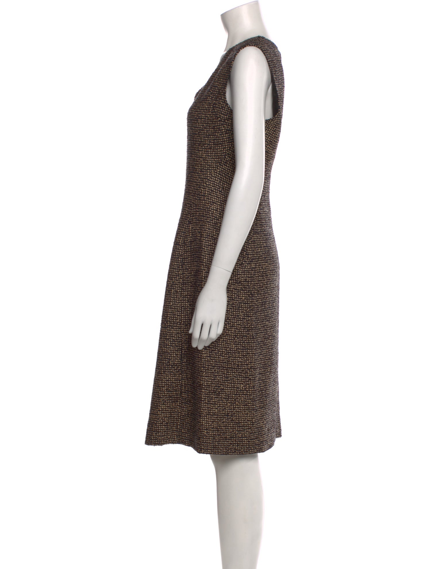 Moschino Tweed Pattern Knee-Length Dress