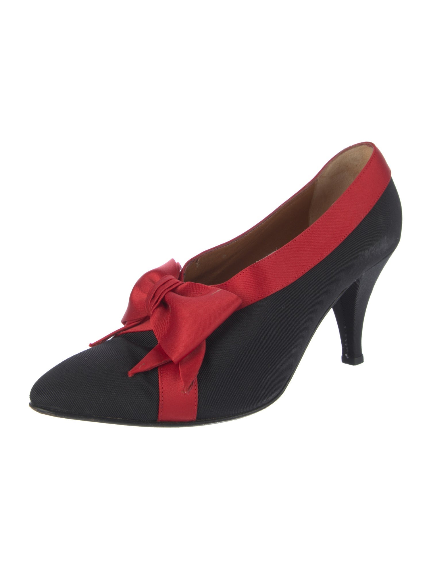 Moschino Printed Bow Accents Pumps