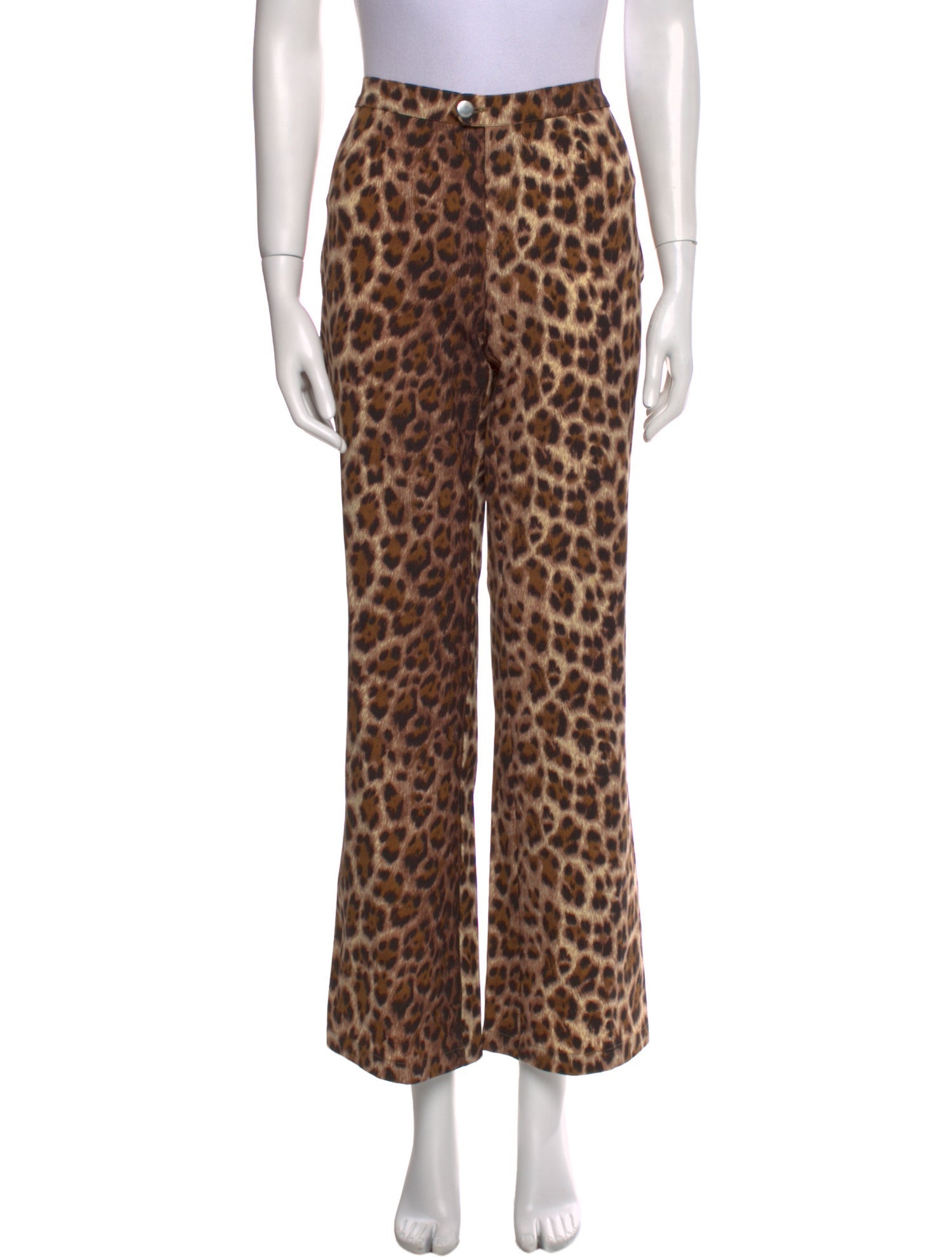 Moschino Animal Print Wide Leg Pants