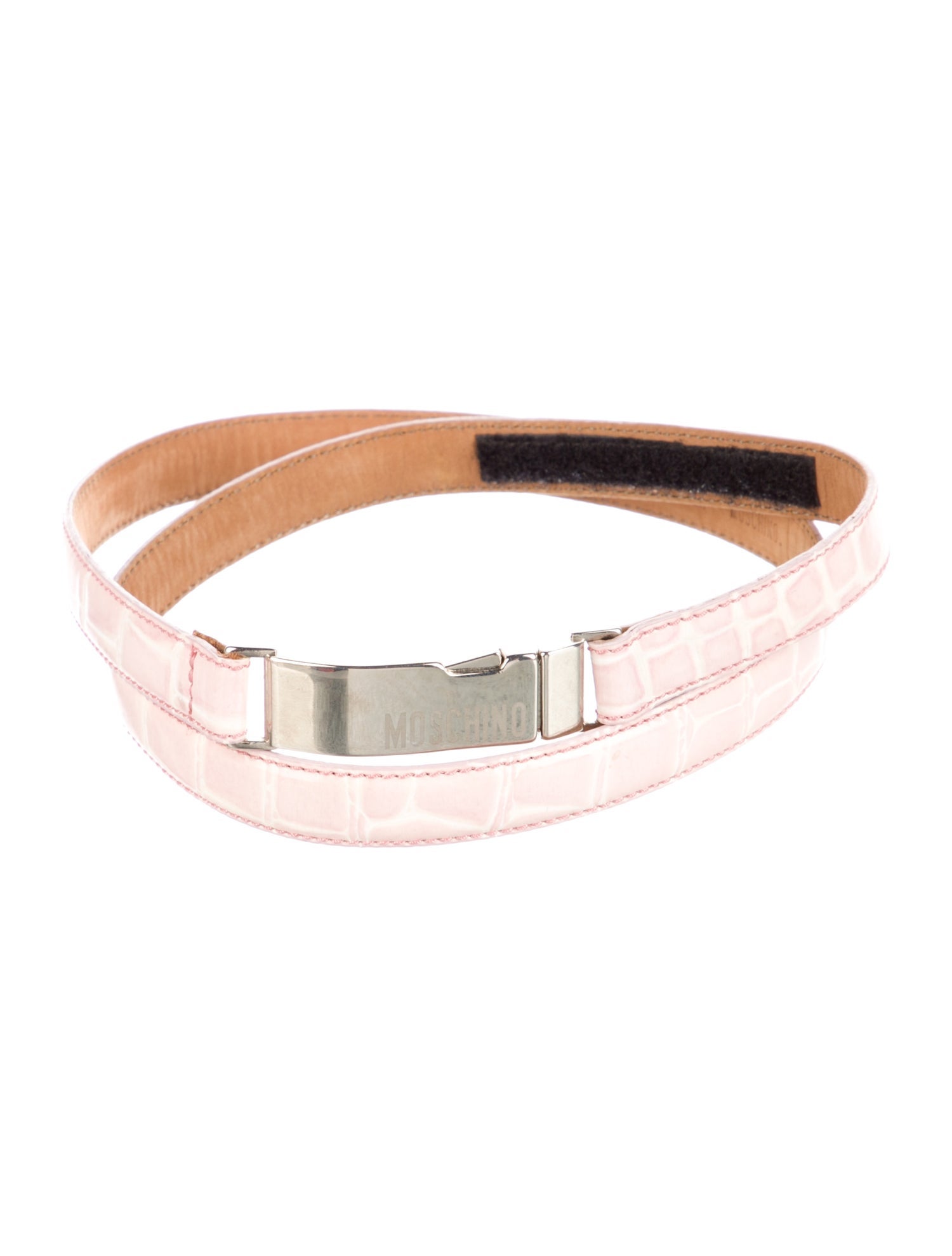 Moschino Skinny Patent Leather Belt