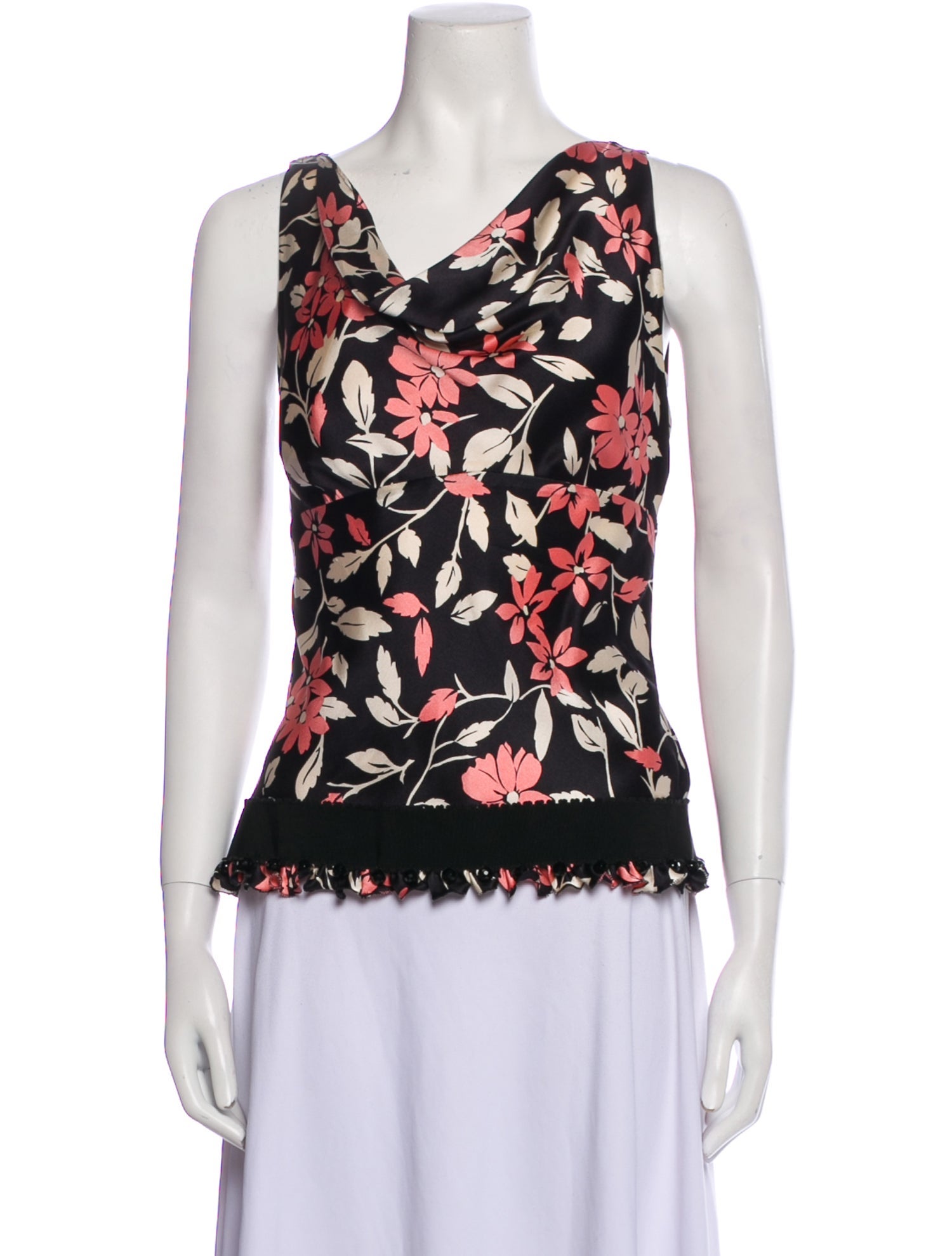 Moschino Silk Floral Print Top