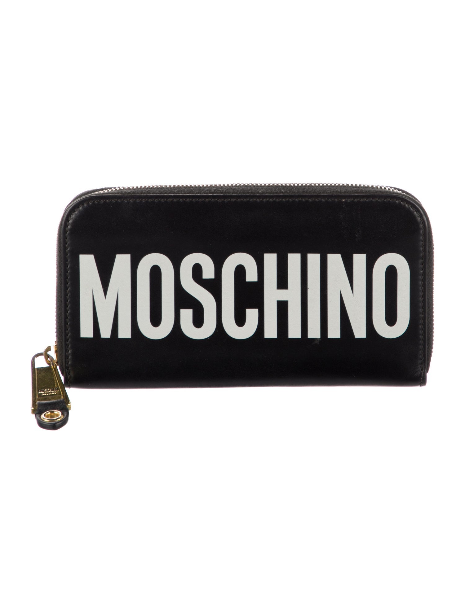 Moschino Leather Graphic Print Continental Wallet