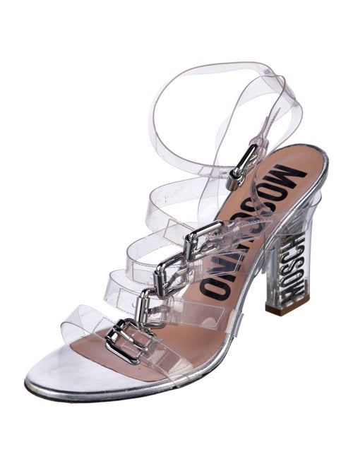 Moschino PVC Graphic Print Sandals
