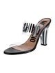 Moschino Patent Leather Printed Slides