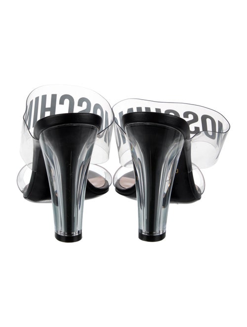 Moschino Patent Leather Printed Slides