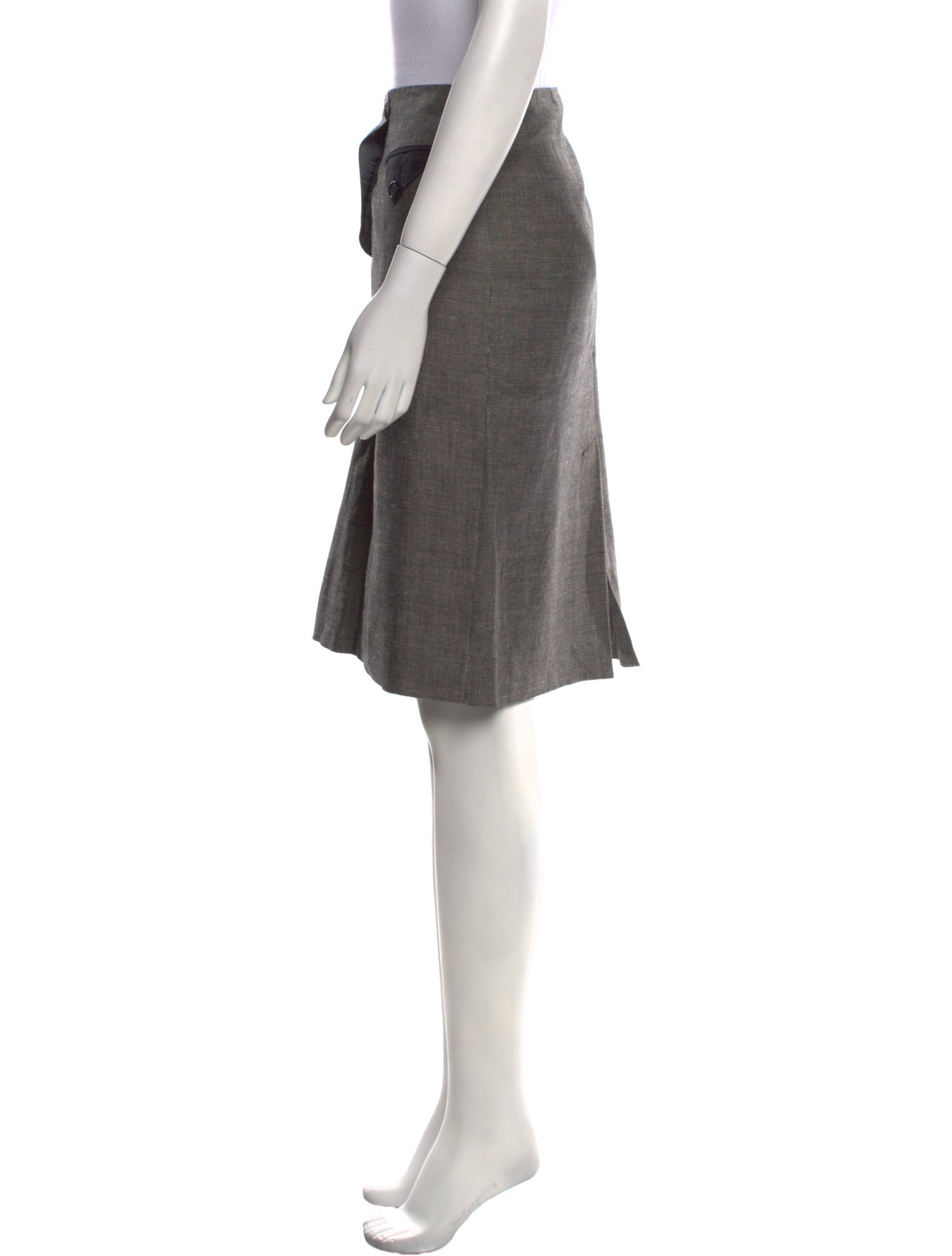 Moschino Linen Knee-Length Skirt