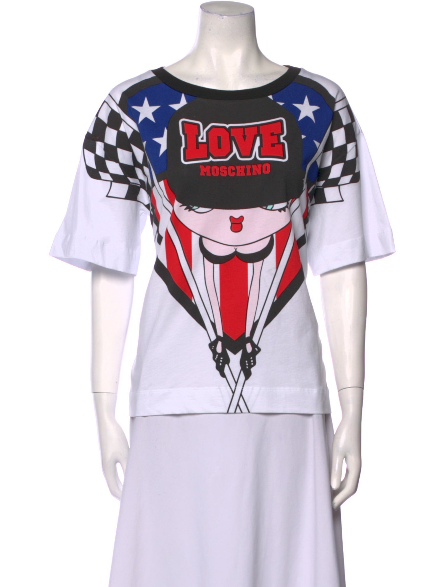 Love Moschino Graphic Print Scoop Neck T-Shirt w/ Tags