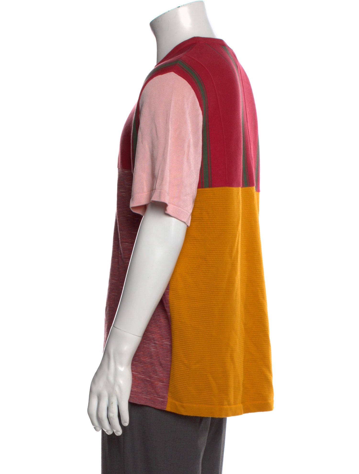 Moschino Colorblock Pattern Crew Neck T-Shirt
