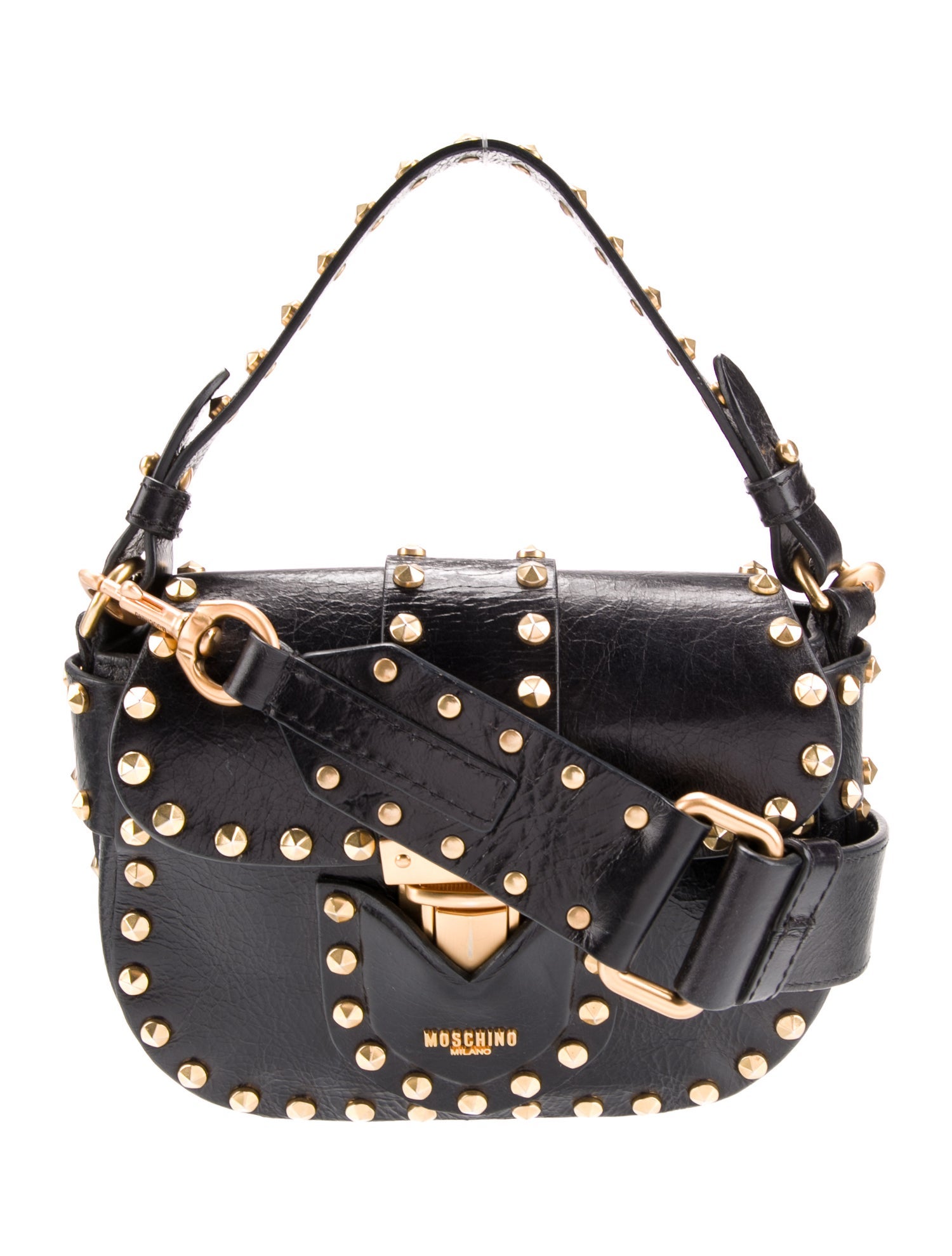 Moschino Leather Top Handle Bag
