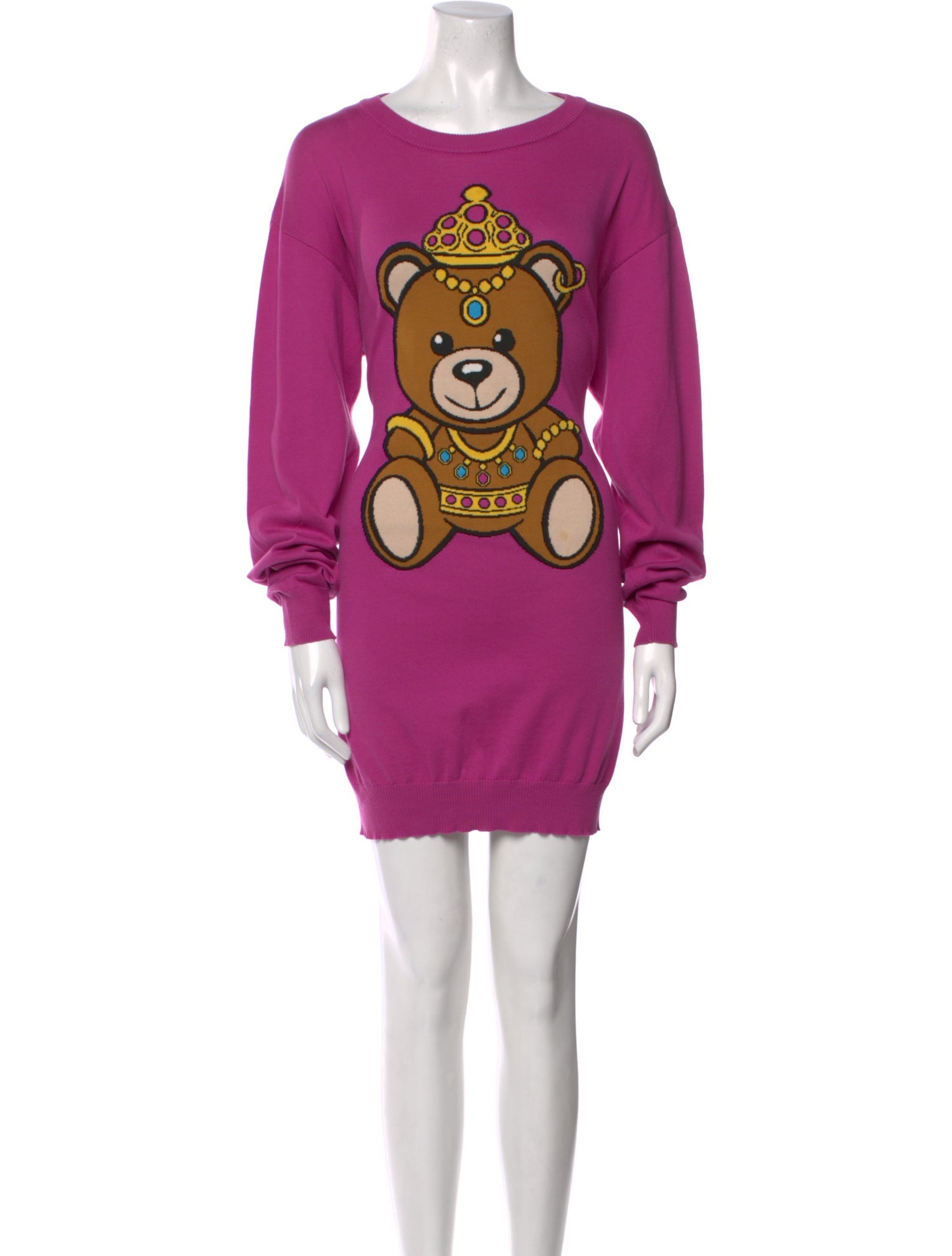 Moschino Graphic Print Scoop Neck Sweater