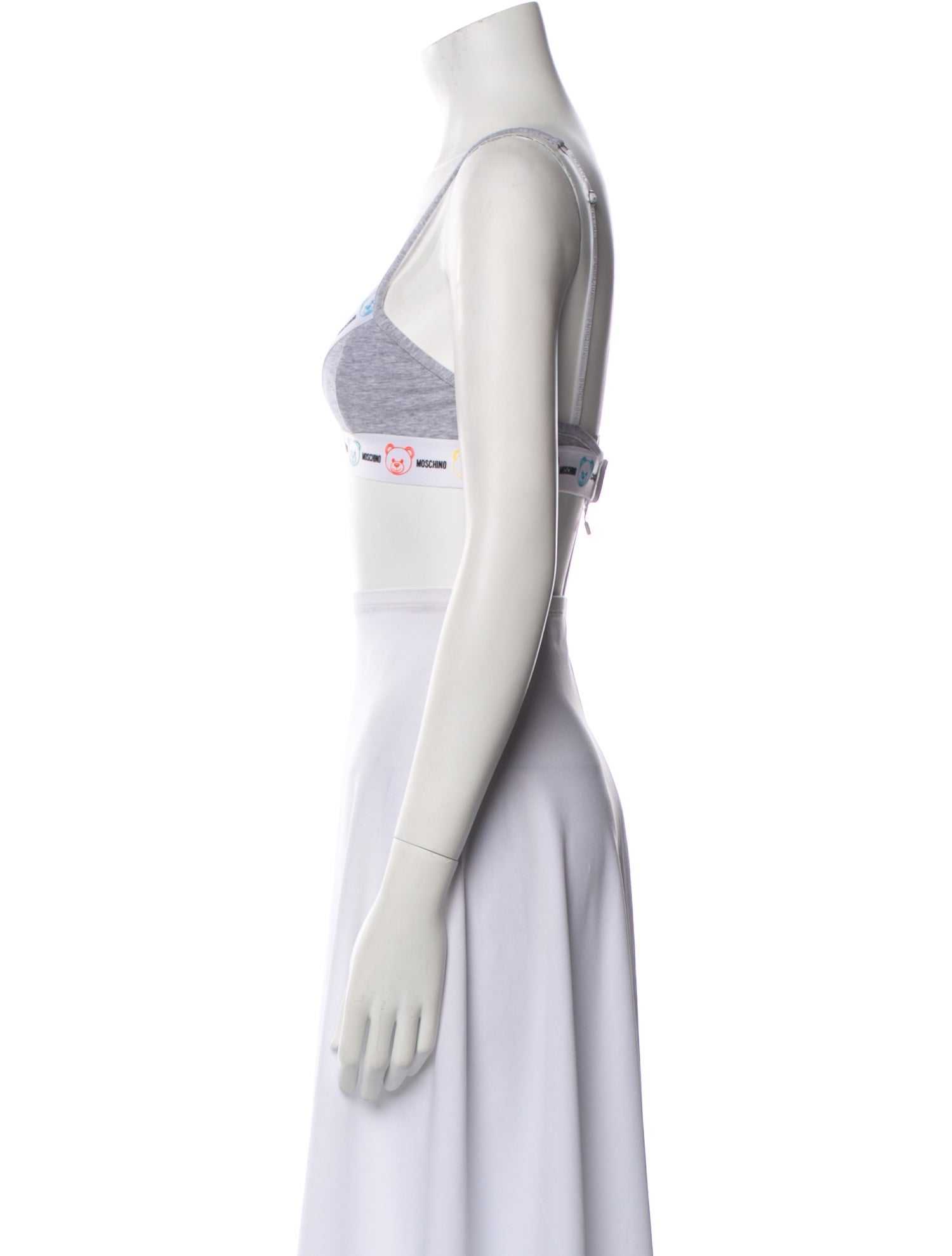 Moschino Graphic Print V-Neck Crop Top w/ Tags