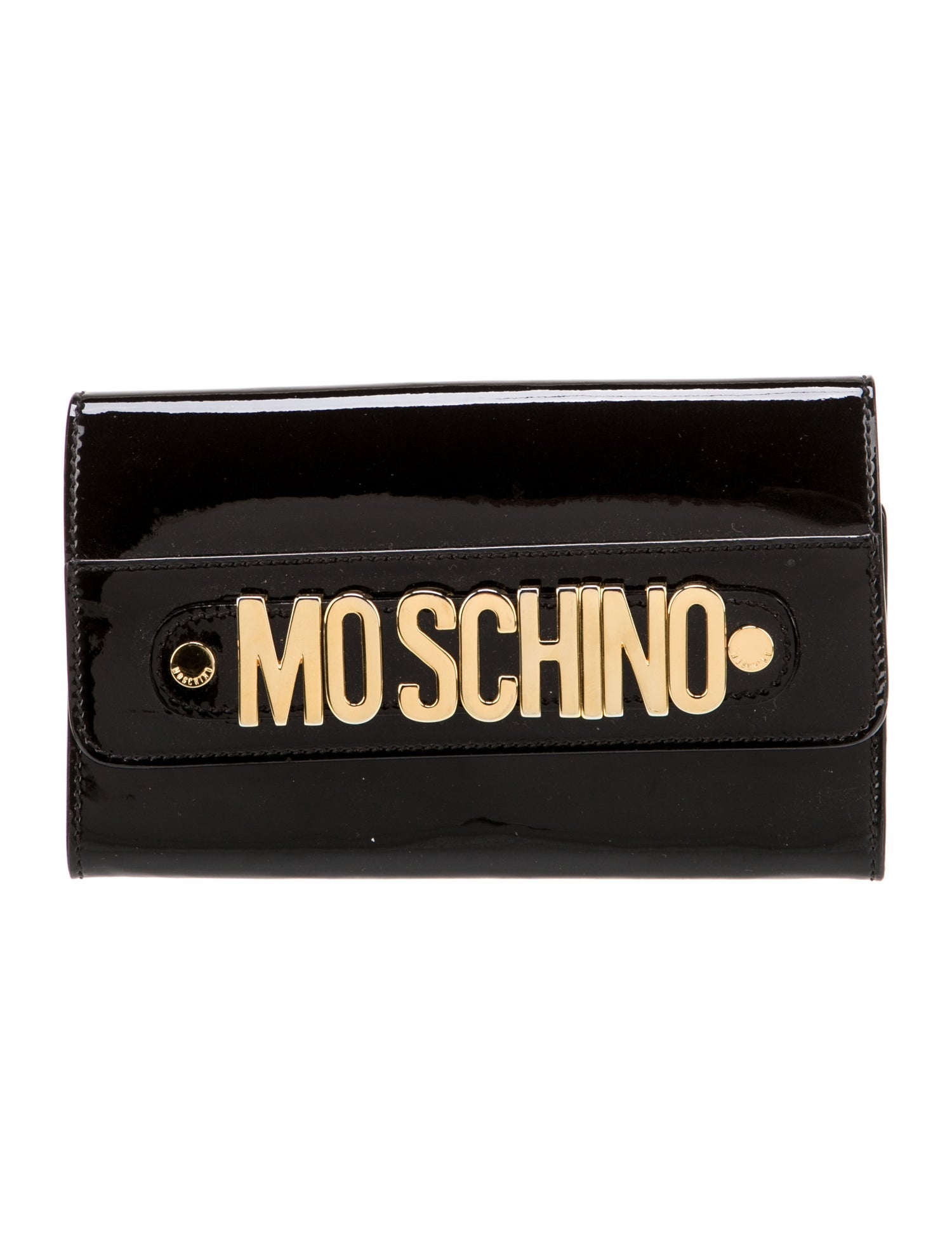 Moschino Patent Leather Clutch