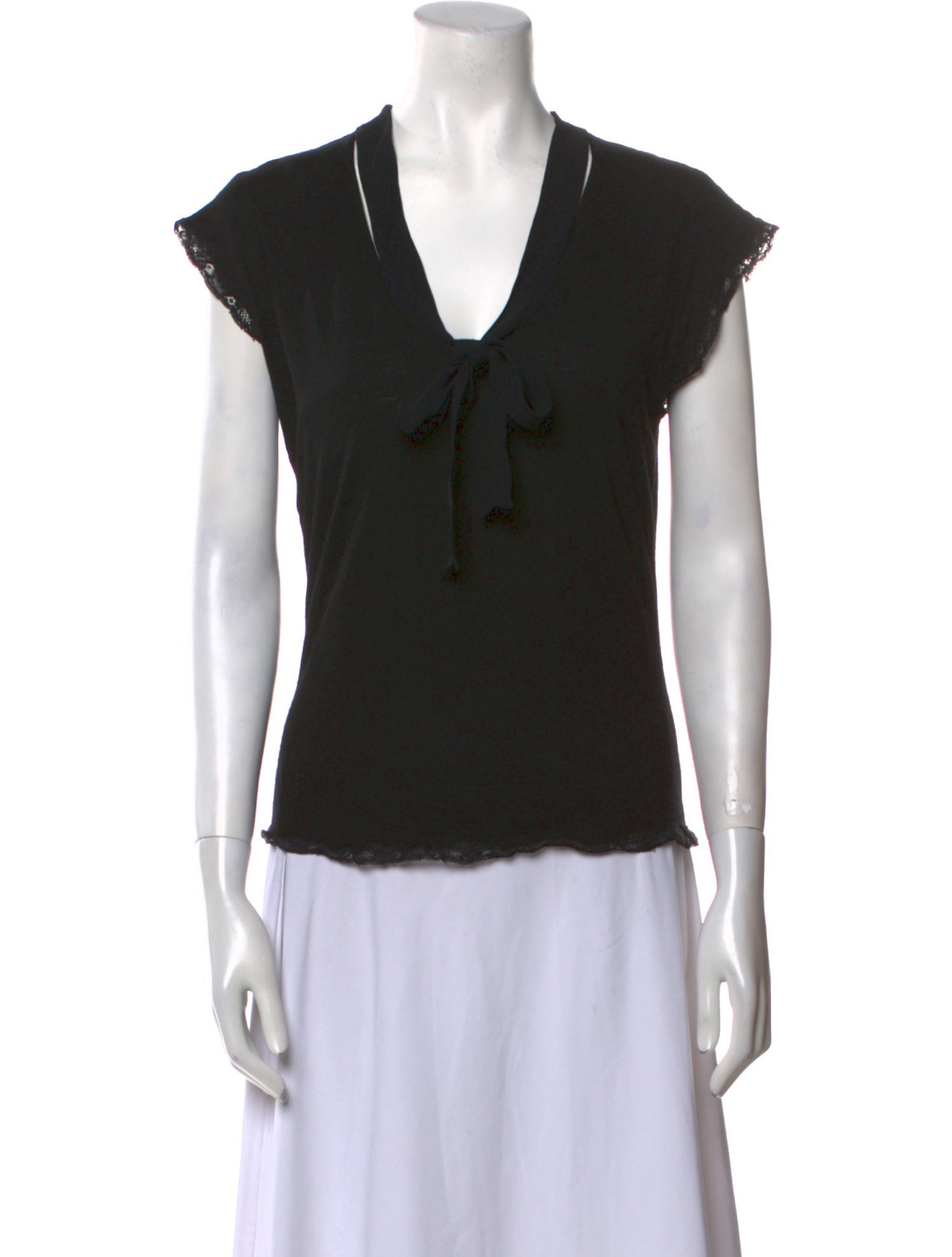 Moschino Silk V-Neck Top