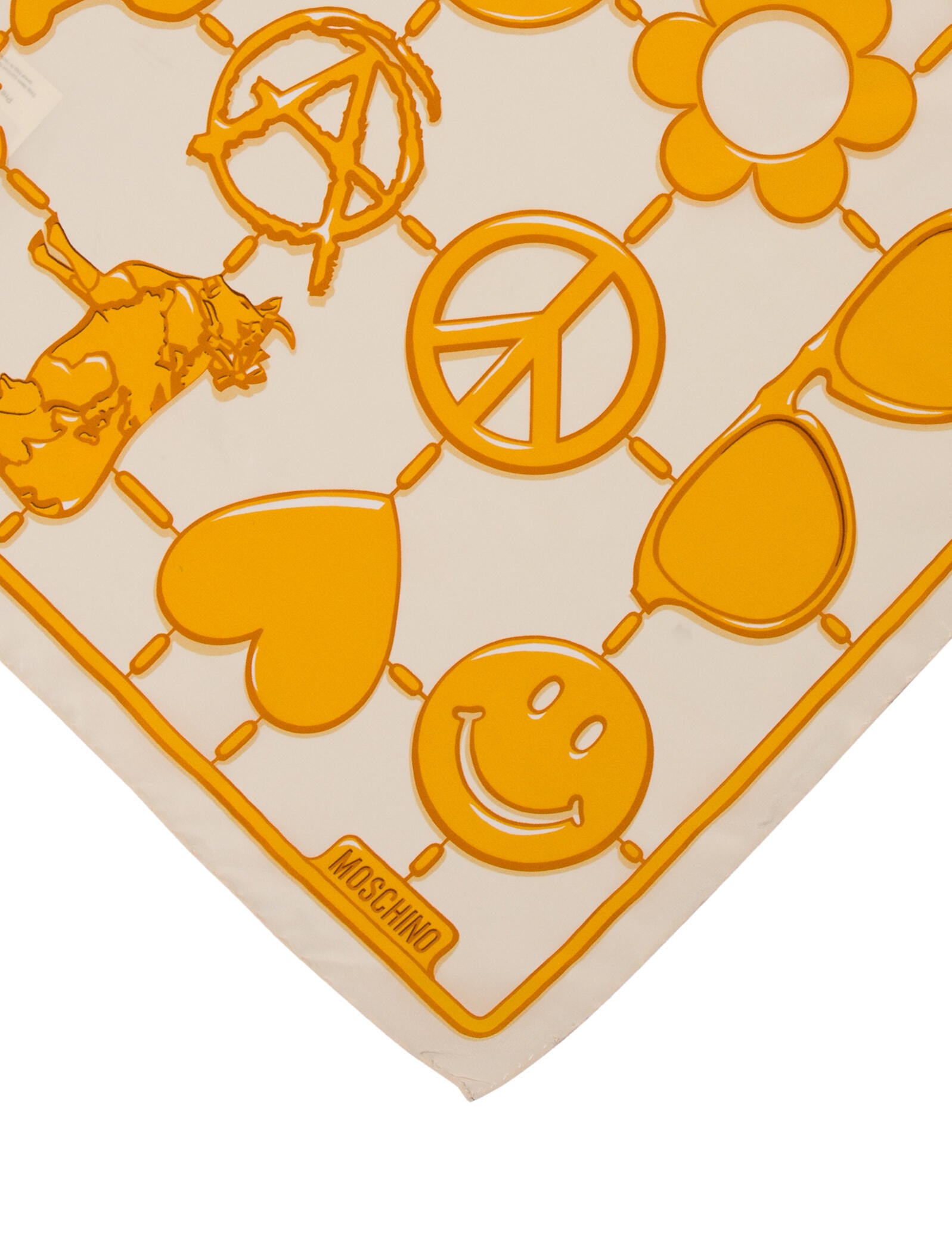 Moschino Silk Printed Scarf w/ Tags