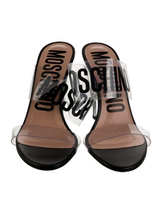 Moschino Leather Printed Slides