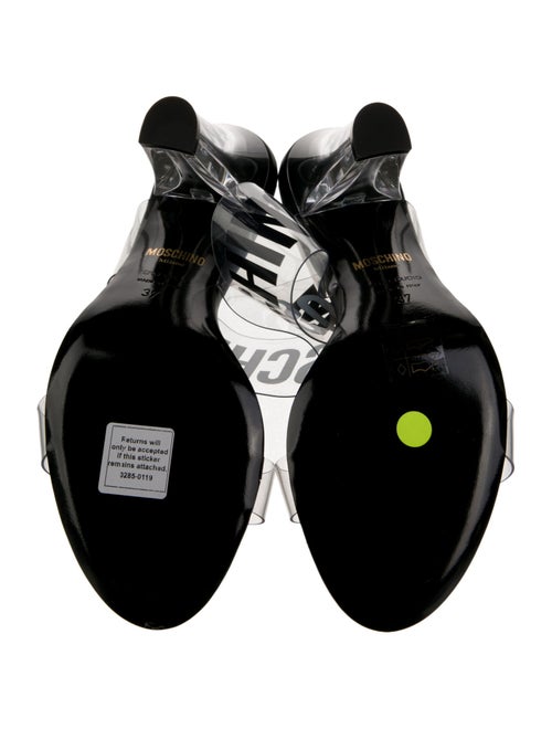 Moschino Leather Printed Slides