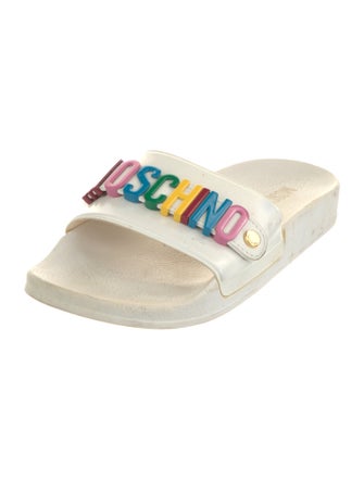 Moschino Rubber Graphic Print Slides