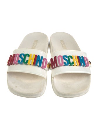 Moschino Rubber Graphic Print Slides