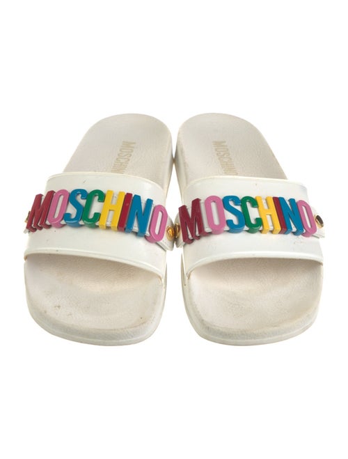 Moschino Rubber Graphic Print Slides