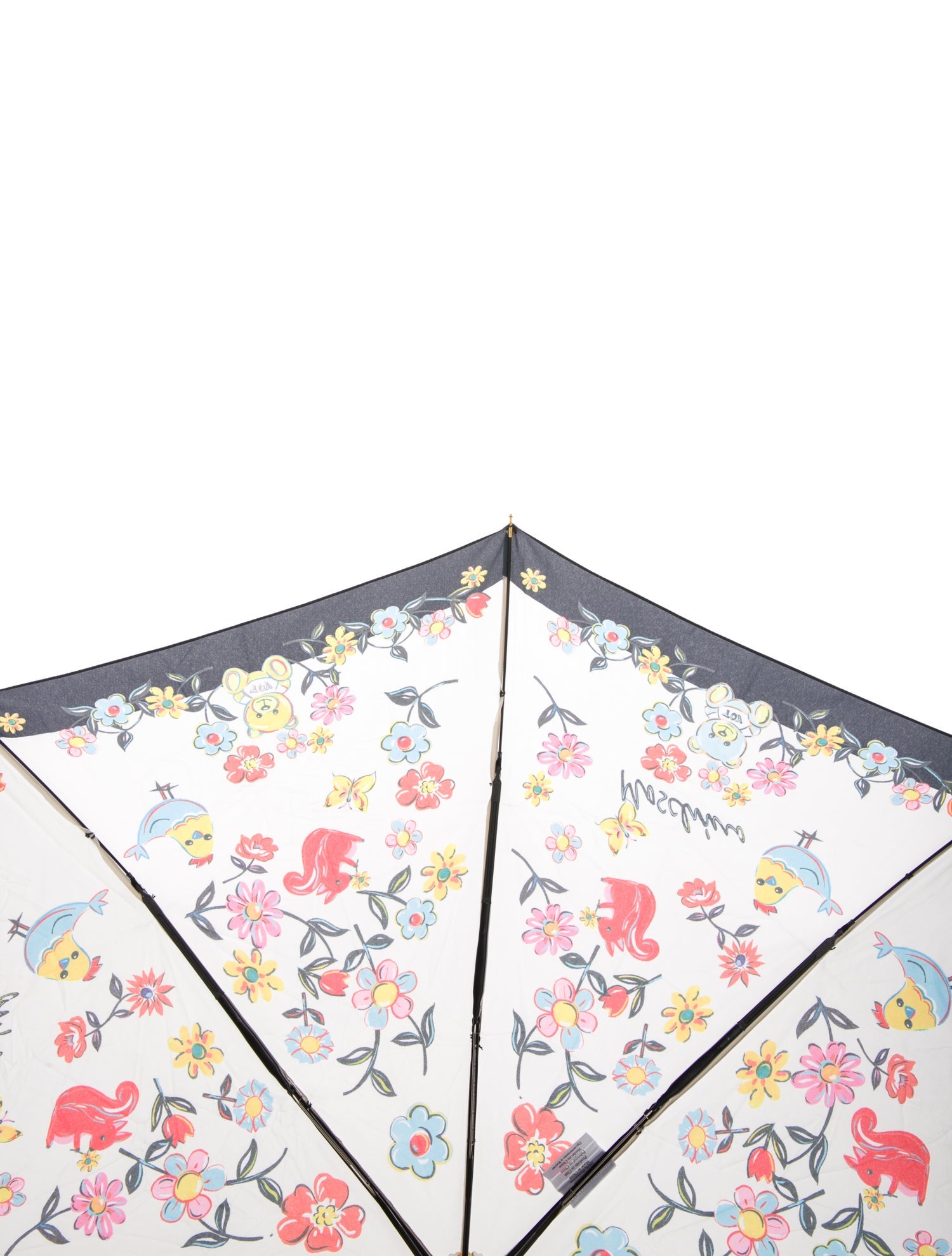 Moschino white pattern print umbrella