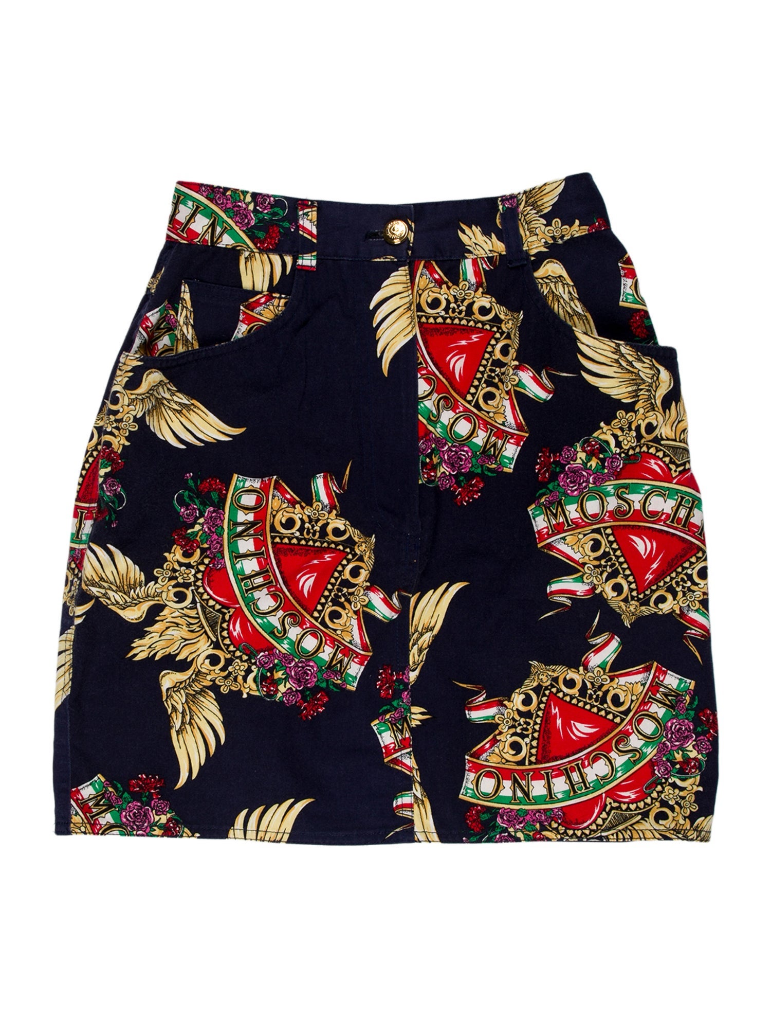 Moschino Jeans Printed Mini Skirt