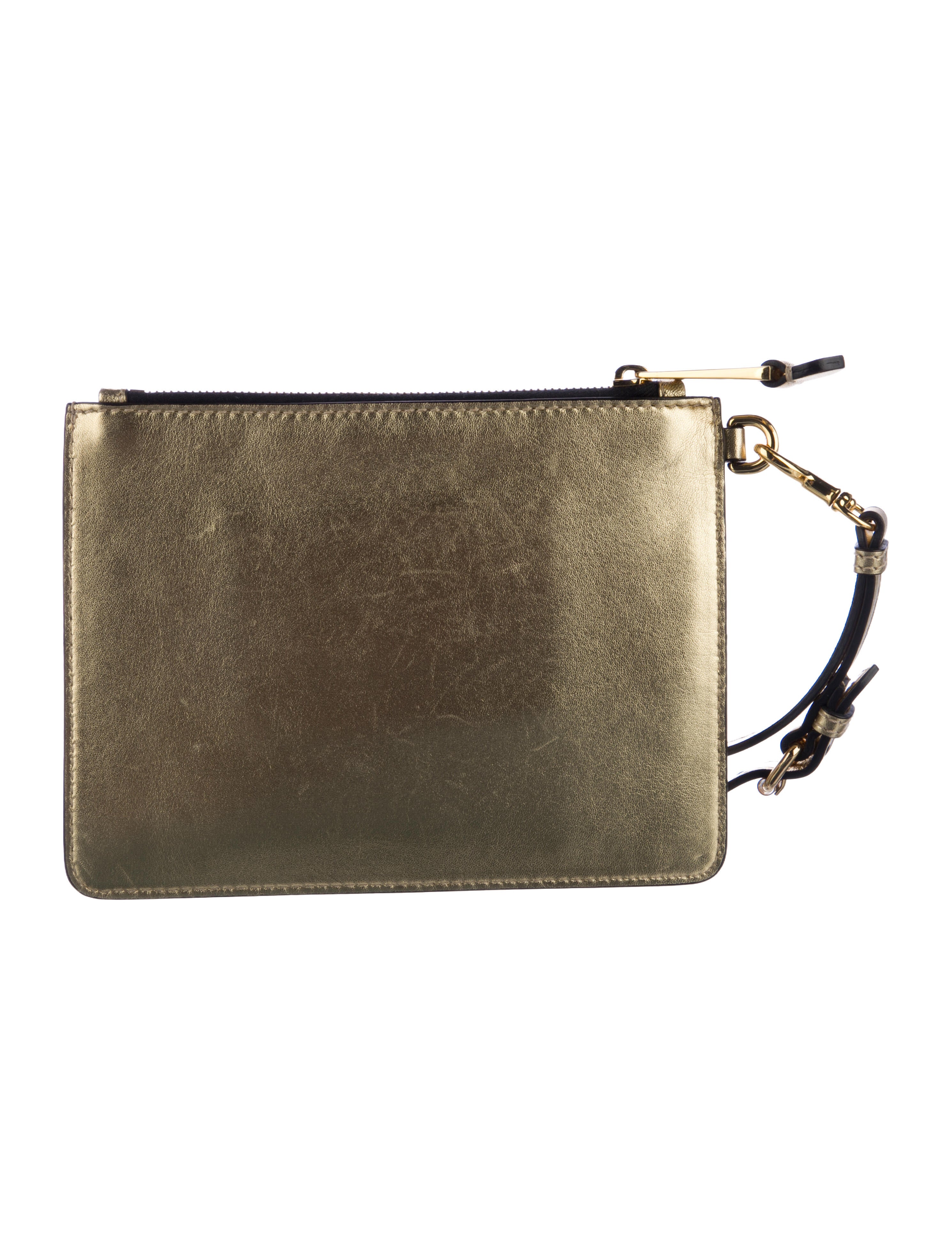 Moschino Leather Printed Wristlet