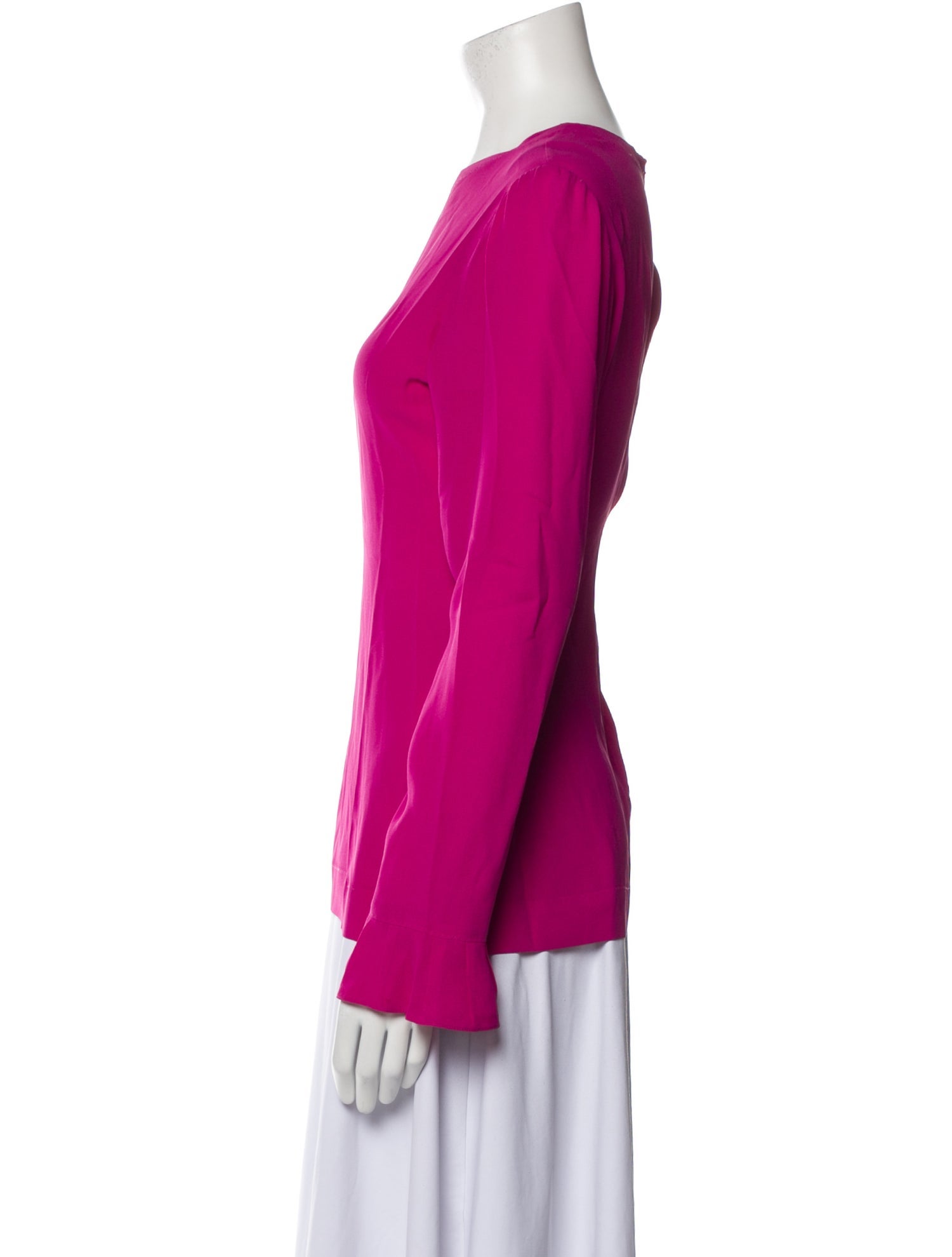 Moschino Silk Crew Neck Blouse