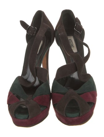 Moschino Suede Slides