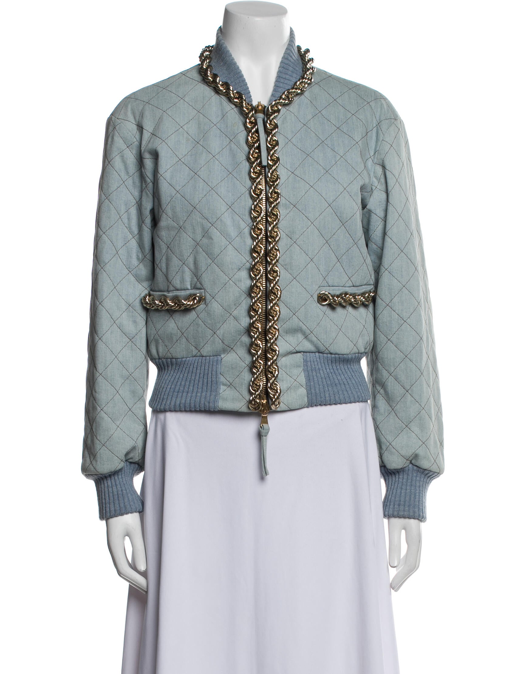 Adidas x Daniëlle Cathari Striped Denim Jacket - Blue