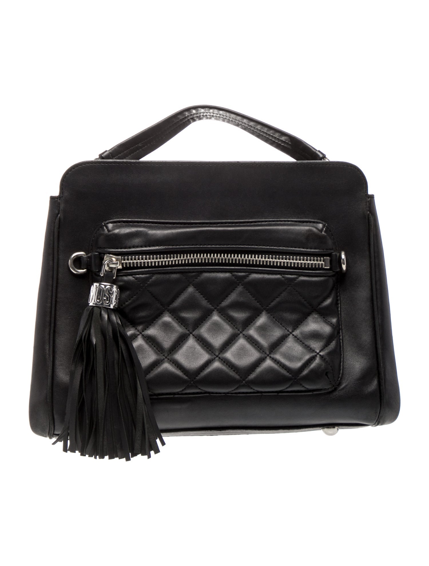 Moschino Leather Top Handle Bag