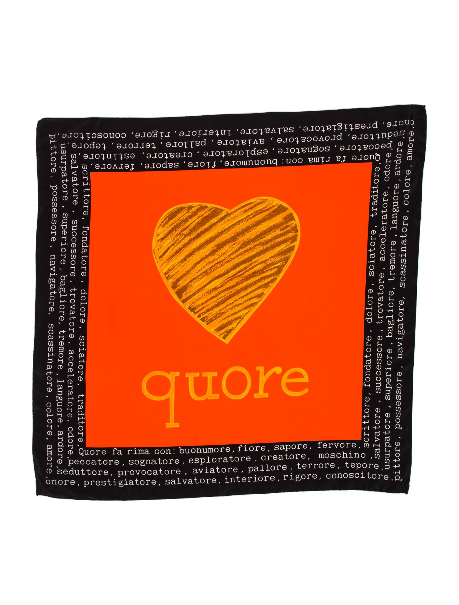 Moschino Silk Printed Scarf