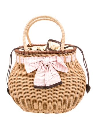 Moschino Wicker Bucket Bag