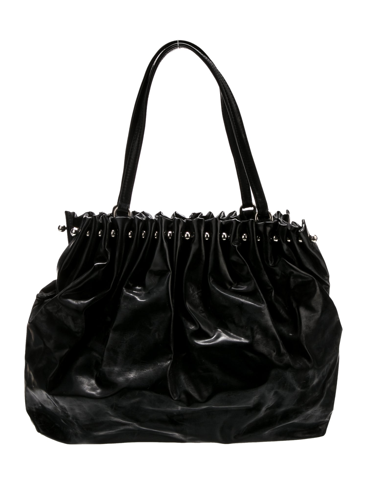 Moschino Patent Leather Top Handle Bag