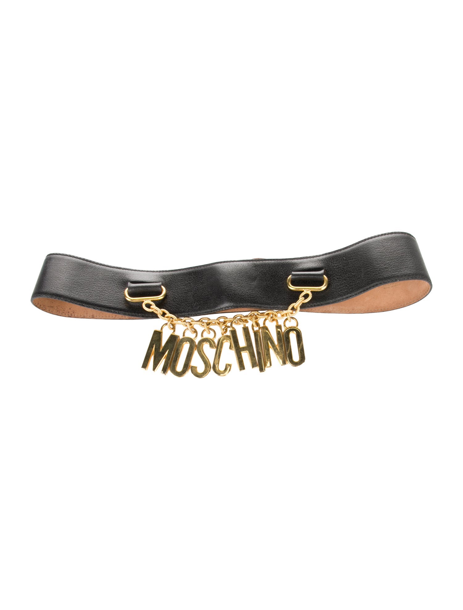 Moschino Wide Leather Waist Belt