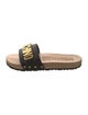 Moschino Leather Printed Slides