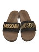 Moschino Leather Printed Slides