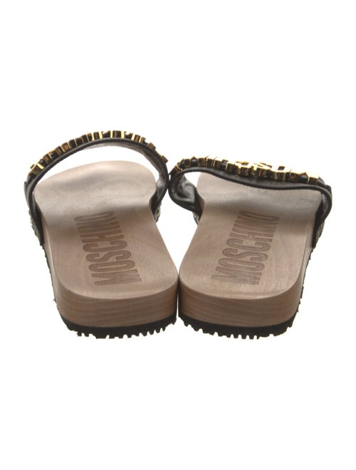 Moschino Leather Printed Slides