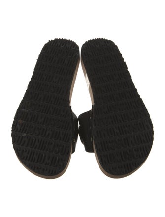 Moschino Leather Printed Slides