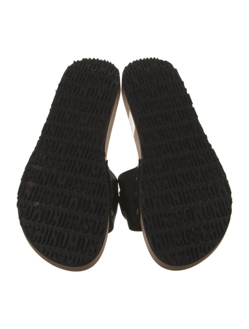 Moschino Leather Printed Slides