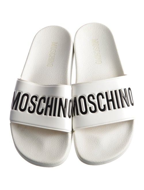 Moschino Rubber Graphic Print Slides