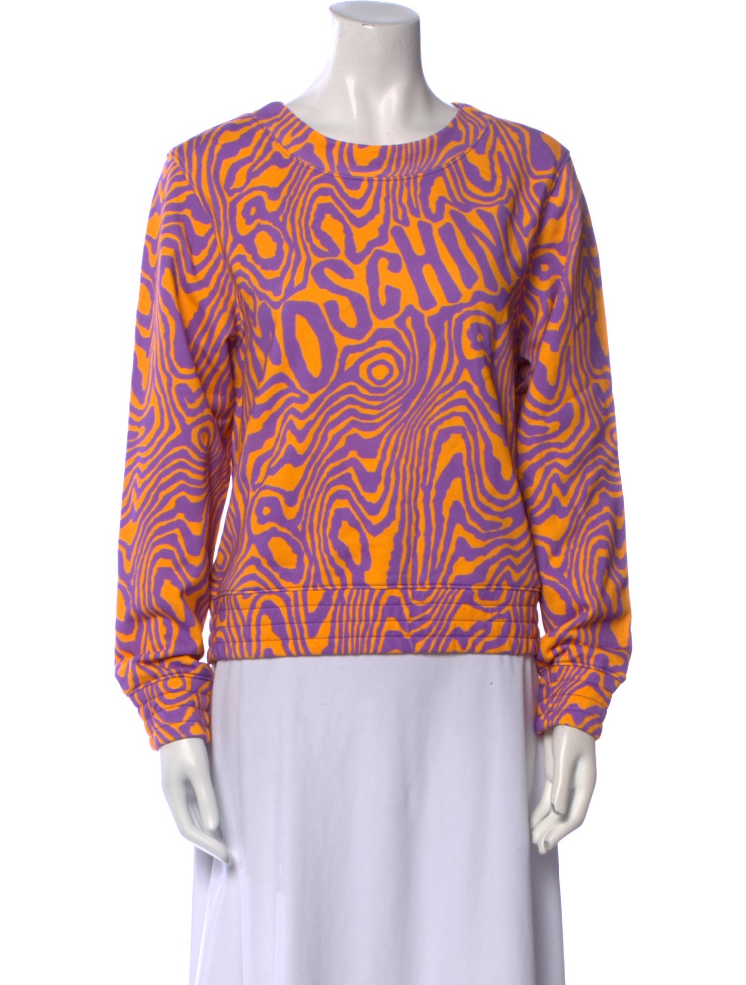 Moschino Printed Crew Neck Sweatshirt