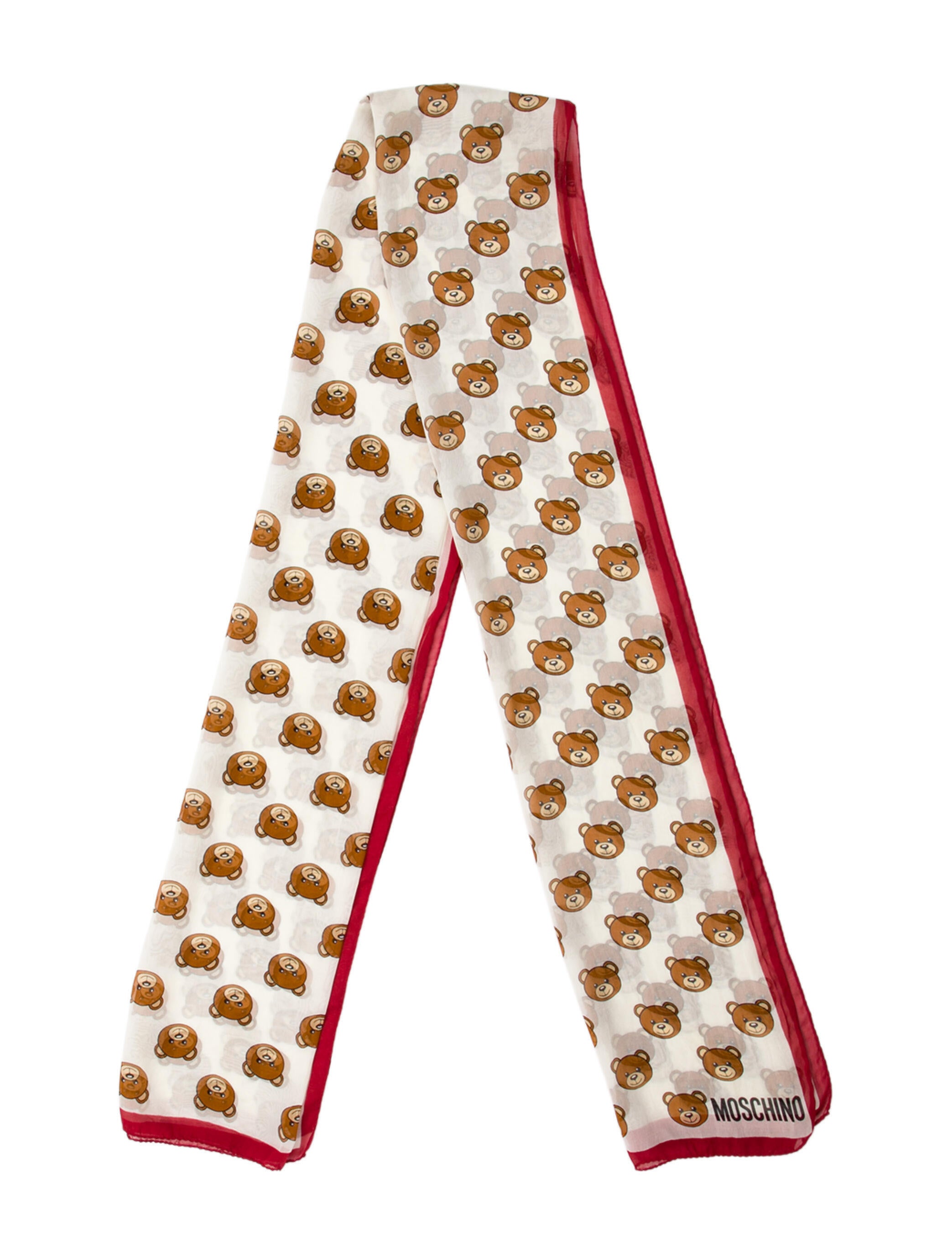 Moschino Silk Floral Print Scarf