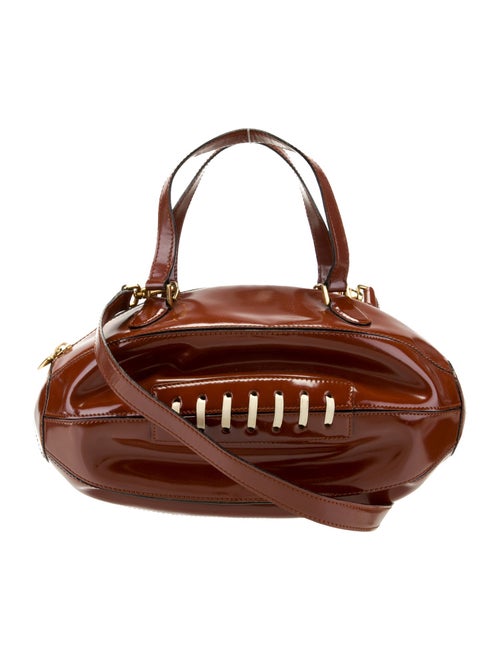 Moschino Patent Leather Top Handle Bag